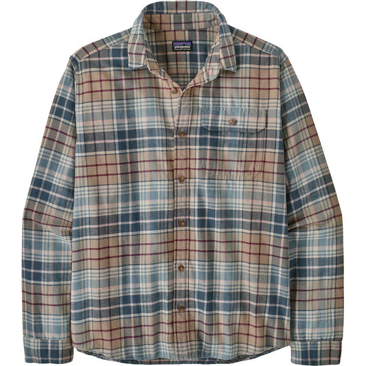 Patagonia Mens Long Sleeve Lightweight Fjord Flannel Shirt in Depth: Blue Sage