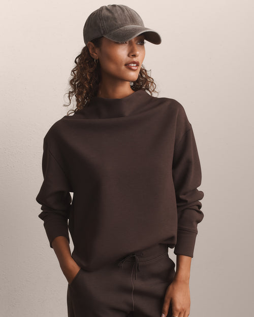 Womens Rhone Dreamglow Easy Pullover in Dark Espresso