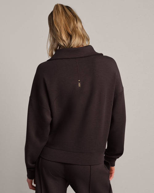 Womens Rhone Dreamglow Half Zip in Dark Espresso
