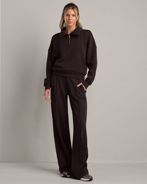 Womens Rhone Dreamglow Half Zip in Dark Espresso