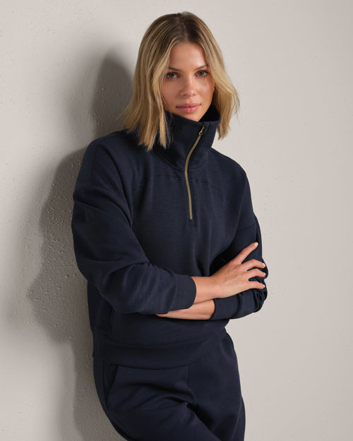 Womens Rhone Dreamglow Half Zip in Navy