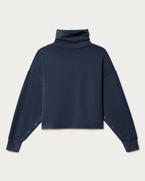 Womens Rhone Dreamglow Mock Neck in Navy