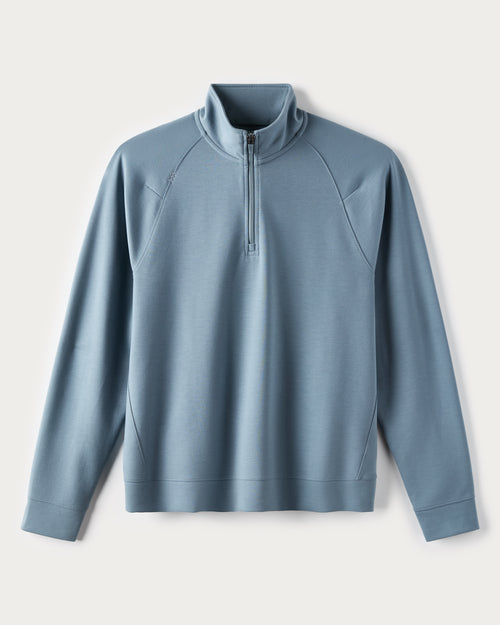 Rhone Mens Dreamstate Quarter Zip in Shadow Blue