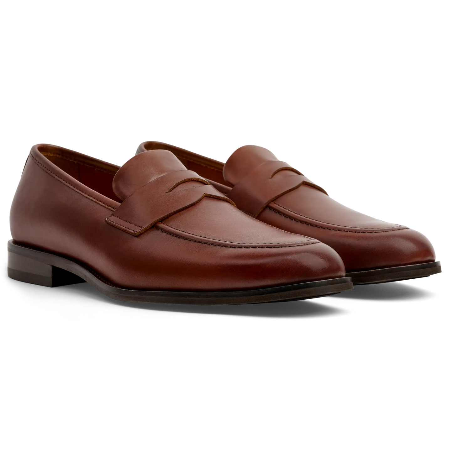 Amberjack Duke Full Grain Leather Penny Loafer in Chestnut
