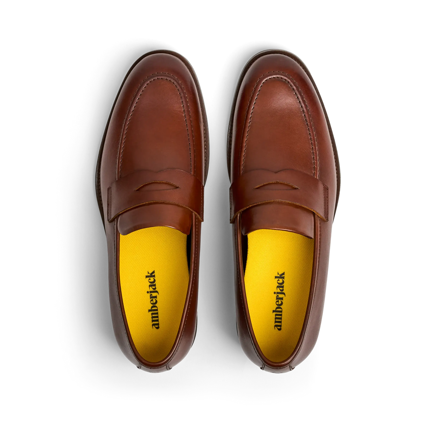 Amberjack Duke Full Grain Leather Penny Loafer in Chestnut