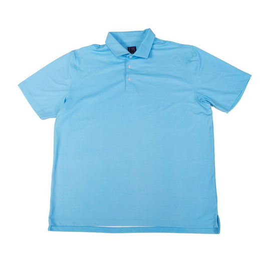 F/X Fusion Printed 2-Color Stitch Polo in Aqua