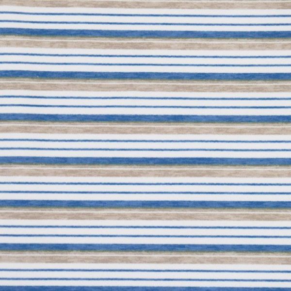 F/X Fusion Printed Performance Polo in Blue/Tan Stripe