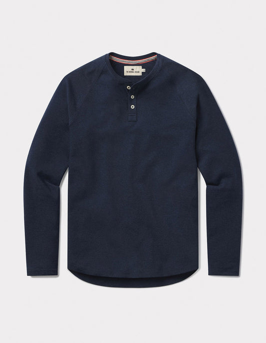 The Normal Brand Puremeso Everyday Henley in Navy