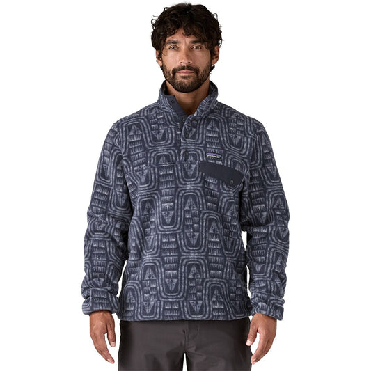 Patagonia Mens Lightweight Synch Snap-T Pullover in Flow: Sunken Blue