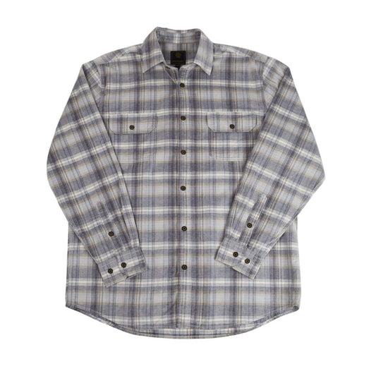 F/X Fusion Reverse Corduroy Sportshirt in Ecru/Blue Check