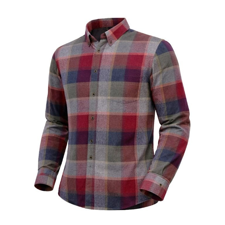 F/X Fusion CVC Flannel Sportshirt in Burgandy