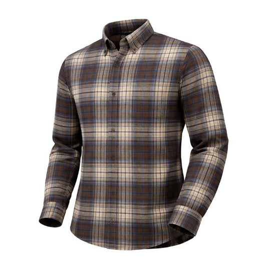 F/X Fusion CVC Flannel Sportshirt in Loden/Indigo