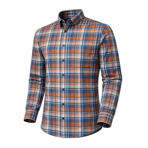 F/X Fusion Performance Multi Plaid Sportshirt in Deep Lake/Multi
