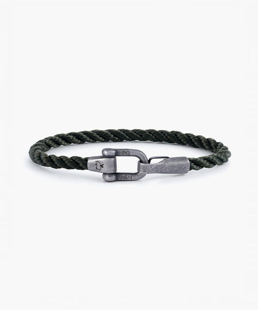 Pig & Hen Lobster Larry Rope Bracelet in Army/Vintage