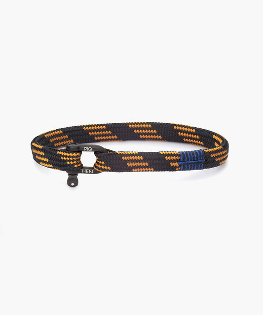 Pig & Hen Vicious Vik Bracelet in Black/Rust Orange