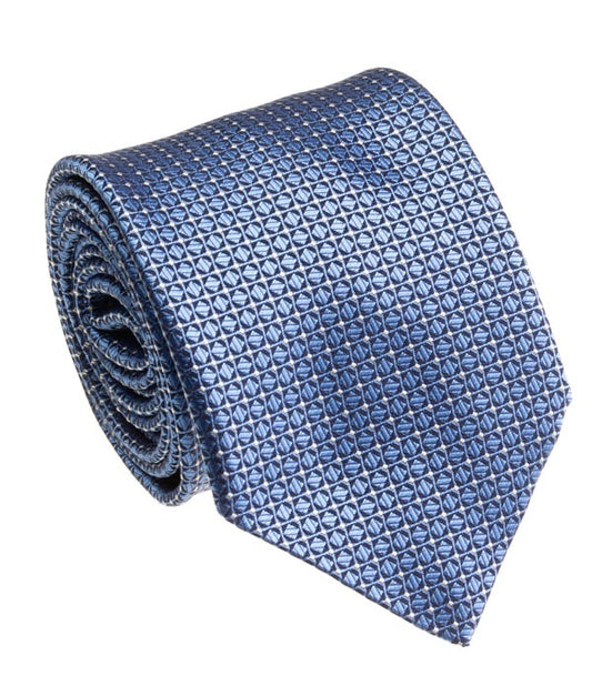 Geoff Nicholson Silk Necktie in Blue Pattern