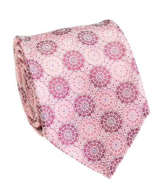 Geoff Nicholson Silk Necktie in Pink Clip