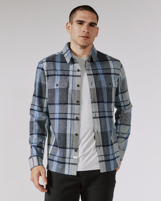 7 Diamonds Generation Plaid Shirt in Grey