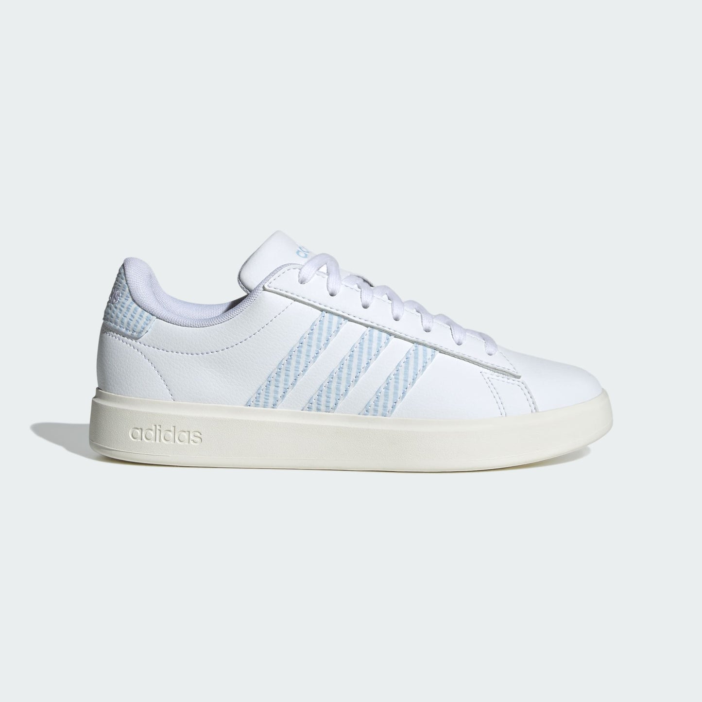 Womens Adidas Grand Court 2.0 Shoe in White/Glow Blue