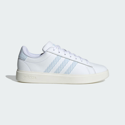 Womens Adidas Grand Court 2.0 Shoe in White/Glow Blue