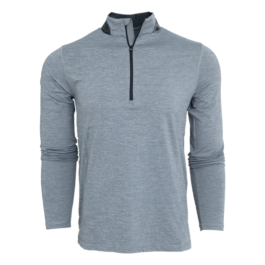 Greyson Guide Sport Quarter Zip in Light Grey