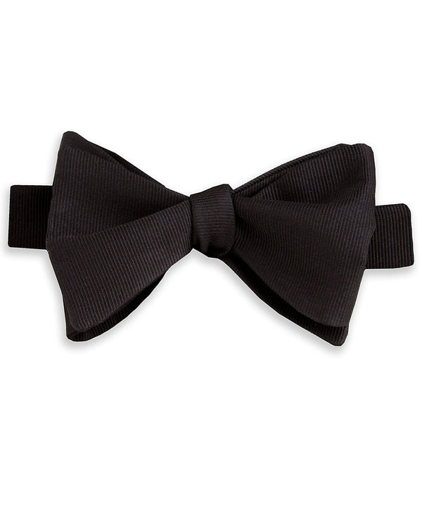 David Donahue Self Tie Bow Tie in Black Faille
