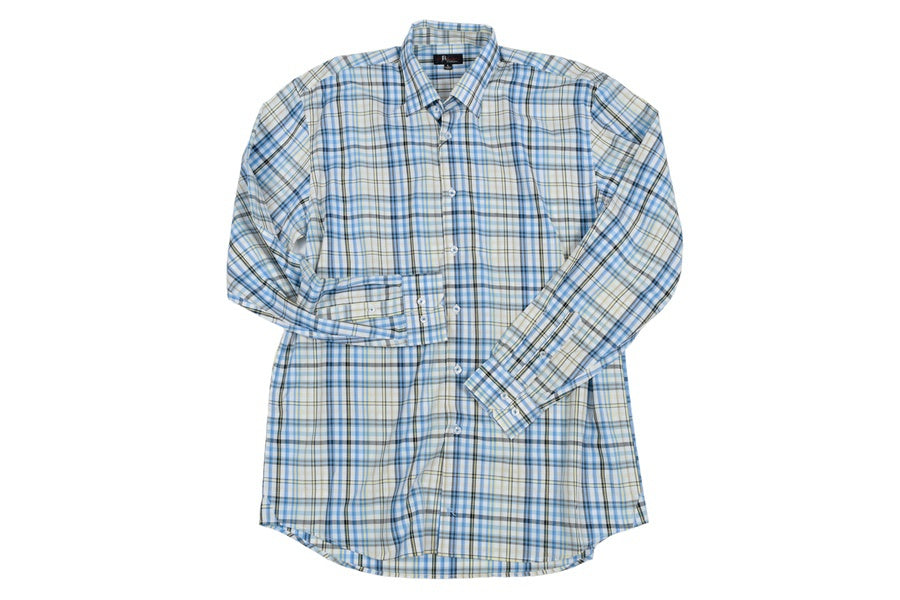 Jon Randall Will Plaid Sportshirt in Blue