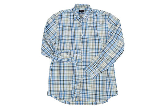 Jon Randall Will Plaid Sportshirt in Blue