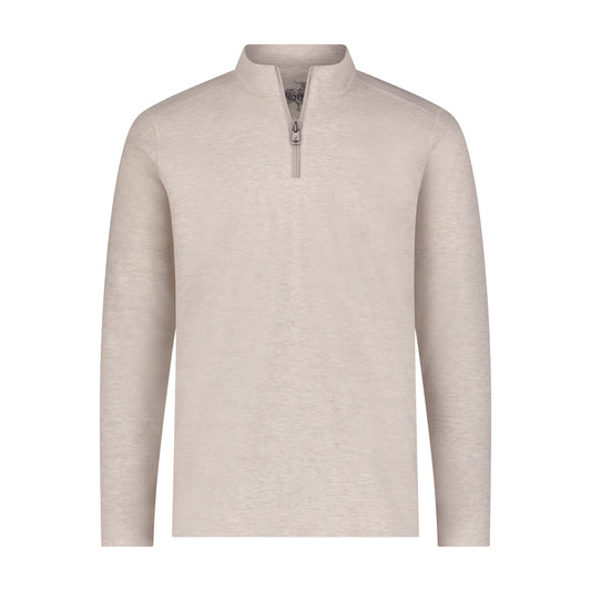 Raffi Barron Quarter Zip Sweater in Beige
