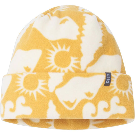 Womens Stio Turpin Fleece Cuff Beanie in Local Honey Alpine Waves