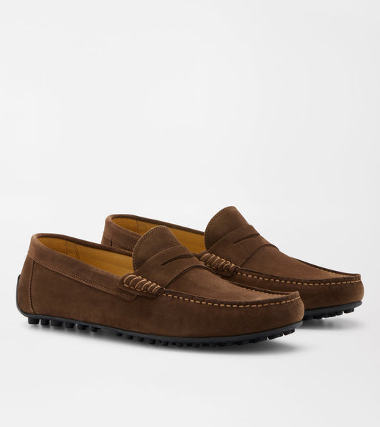 Peter Millar Suffolk Suede Driver in Walnut