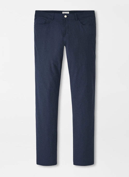 Peter Millar Brevard Performance Flannel Five-Pocket Pant in Navy