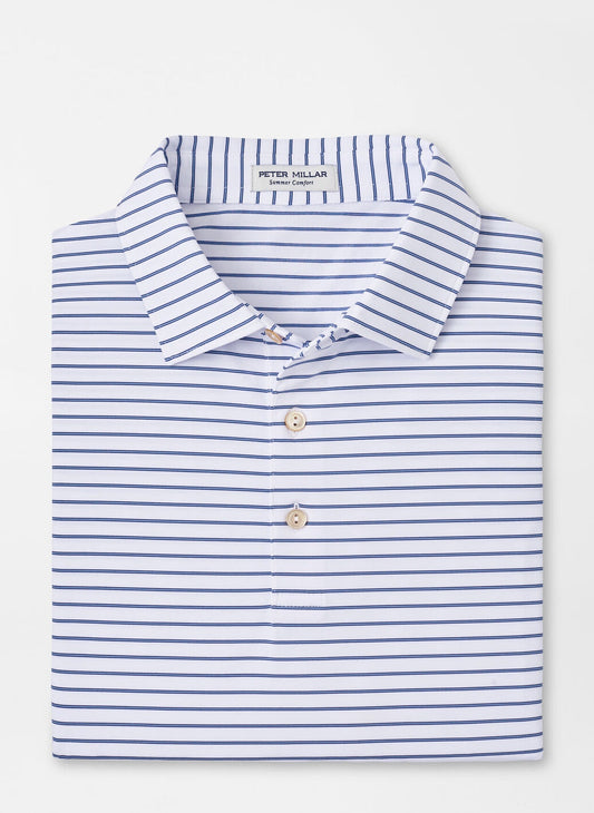 Peter Millar Drum Performance Jersey Polo in White