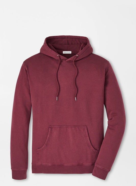 Peter Millar Lava Wash Hoodie in Currant