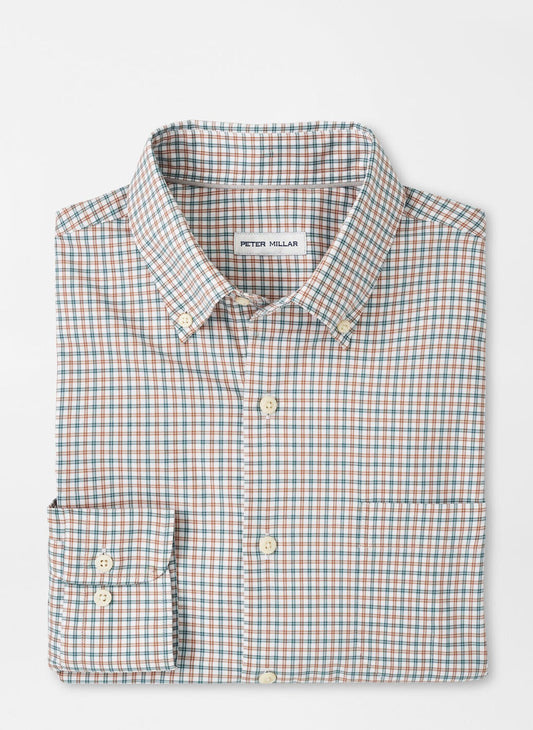 Peter Millar Hamilton Crown Lite Cotton-Stretch Sport Shirt in Sherwood