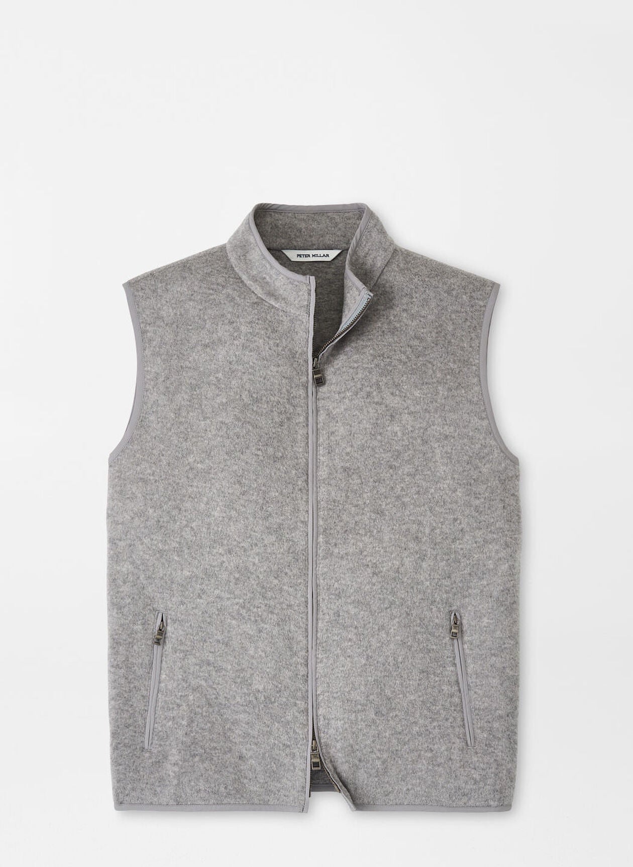 Peter Millar Crown Flex Fleece Vest in British Grey