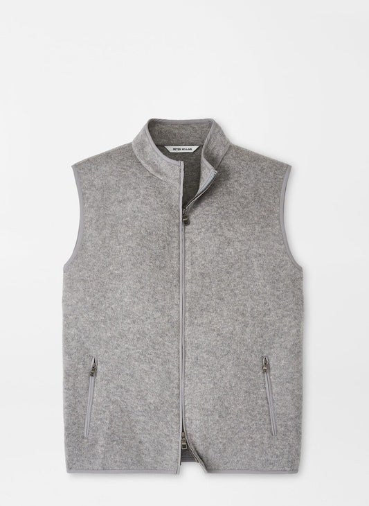 Peter Millar Crown Flex Fleece Vest in British Grey