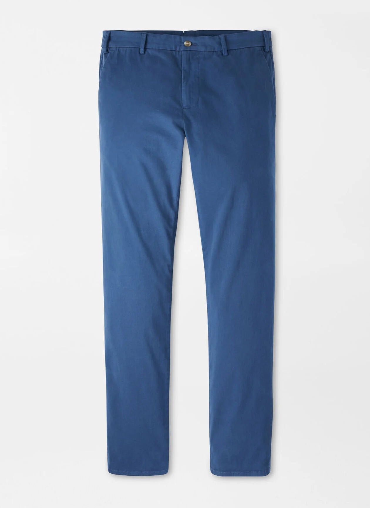 Peter Millar Signature Sateen Flat Front Trouser in Navy