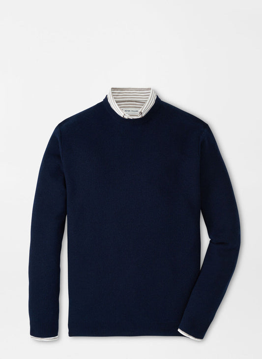Peter Millar Autumn Crest Honeycomb Crewneck Sweater in Navy