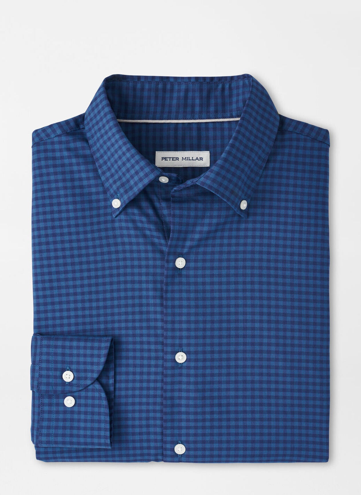Peter Millar Conway Crown Lite Cotton-Stretch Sport Shirt in Blue Haze