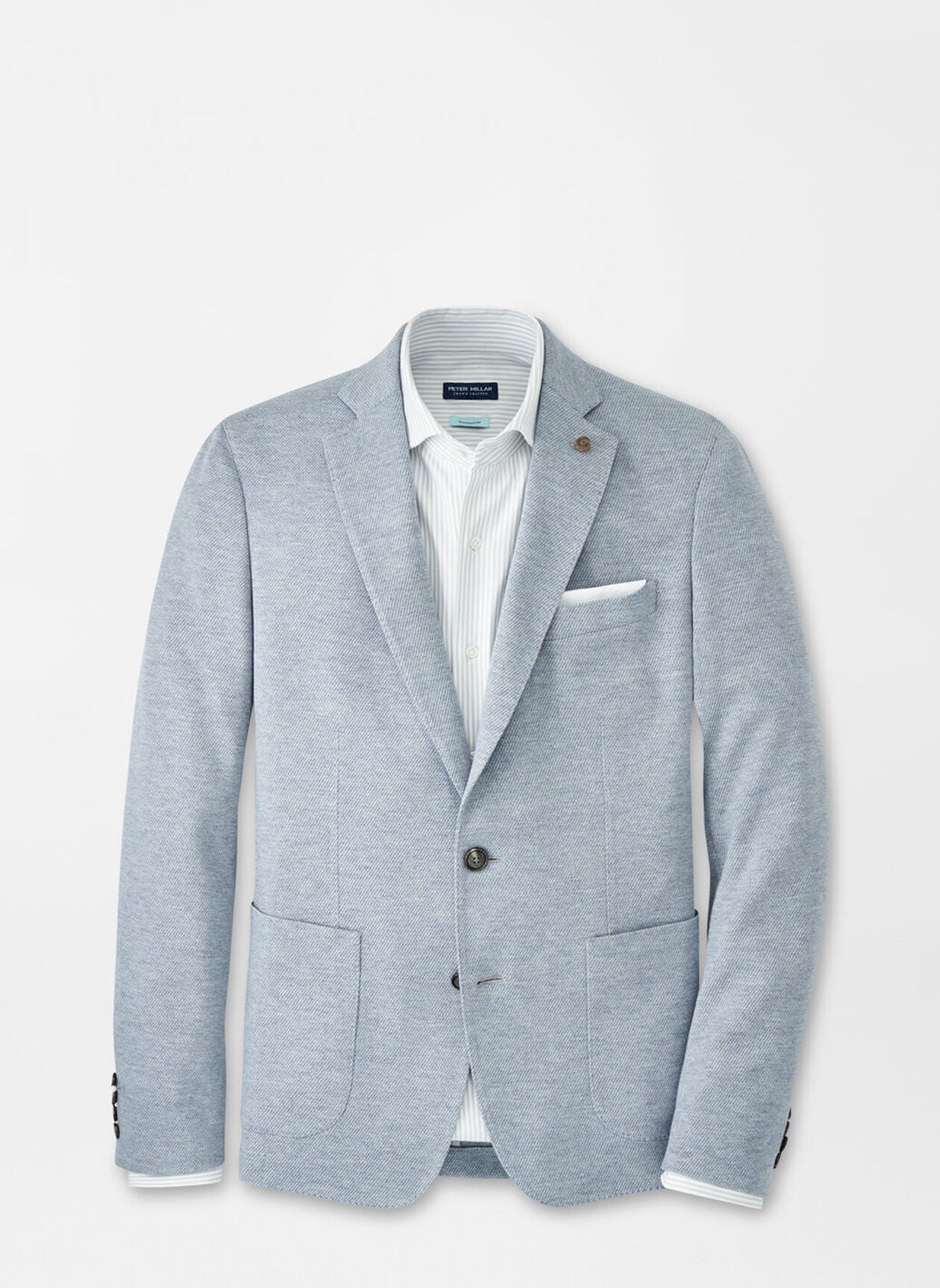 Peter Millar Barclay Knit Soft Jacket in Rain Cloud