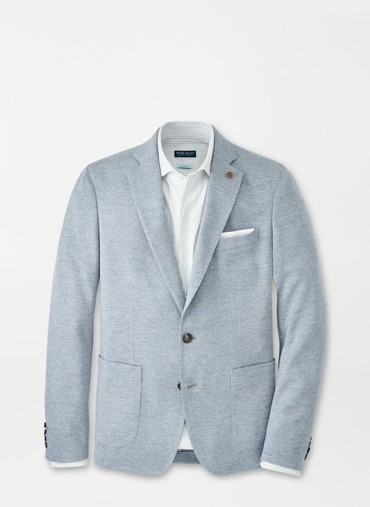 Peter Millar Barclay Knit Soft Jacket in Rain Cloud