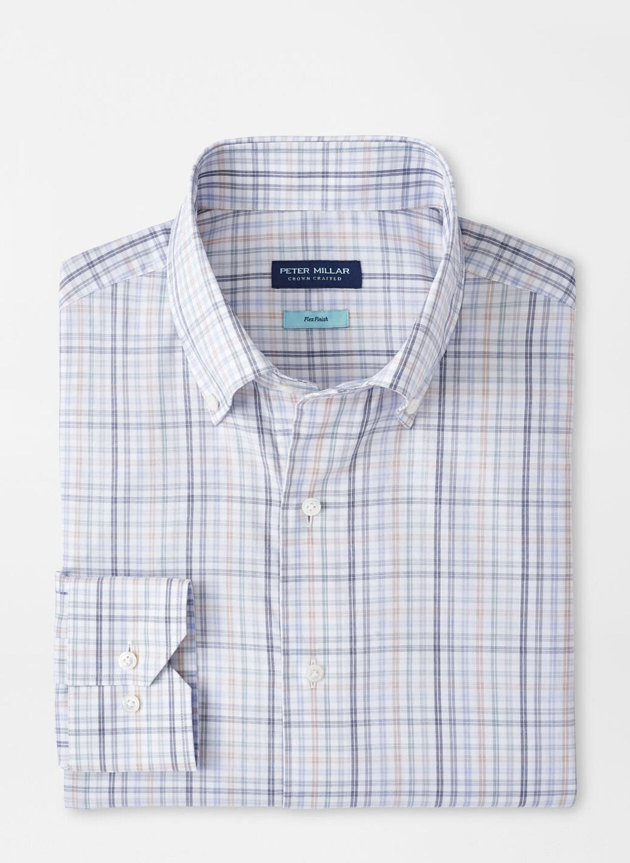 Peter Millar Orvieto Cotton Sport Shirt in Sherwood Brown