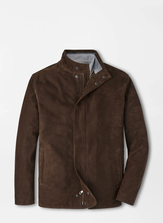Peter Millar Norwalk Nubuck Coat in Espresso