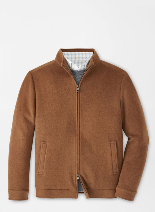Peter Millar Crown Flex Merino Bomber in Hazelwood