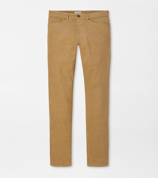 Peter Millar Classic Comfort Corduroy Five Pocket Pant in Khaki