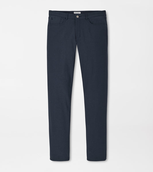 Peter Millar Brevard Performance Flannel Five-Pocket Pant in Navy