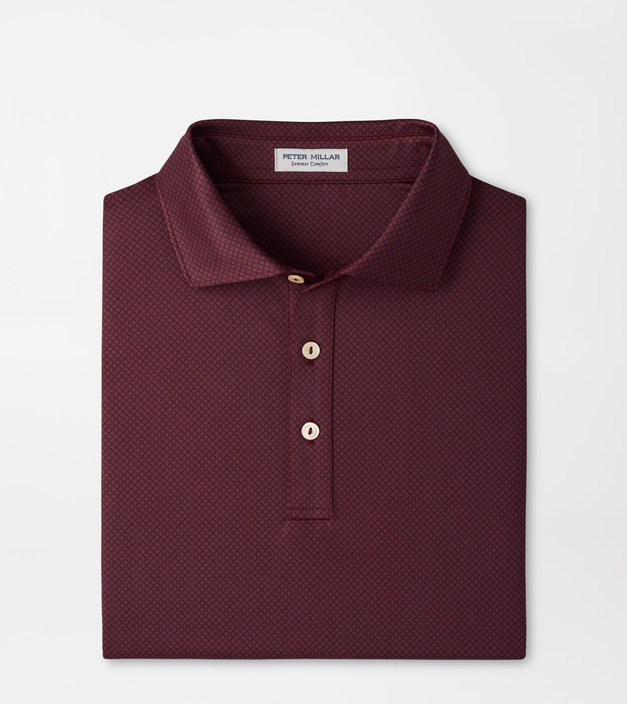 Peter Millar Fulton Performance Jersey Polo in Bordeaux