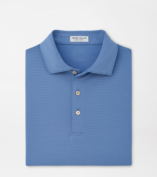 Peter Millar Jubilee Performance Jersey Polo in Bali Blue/Estate Blue