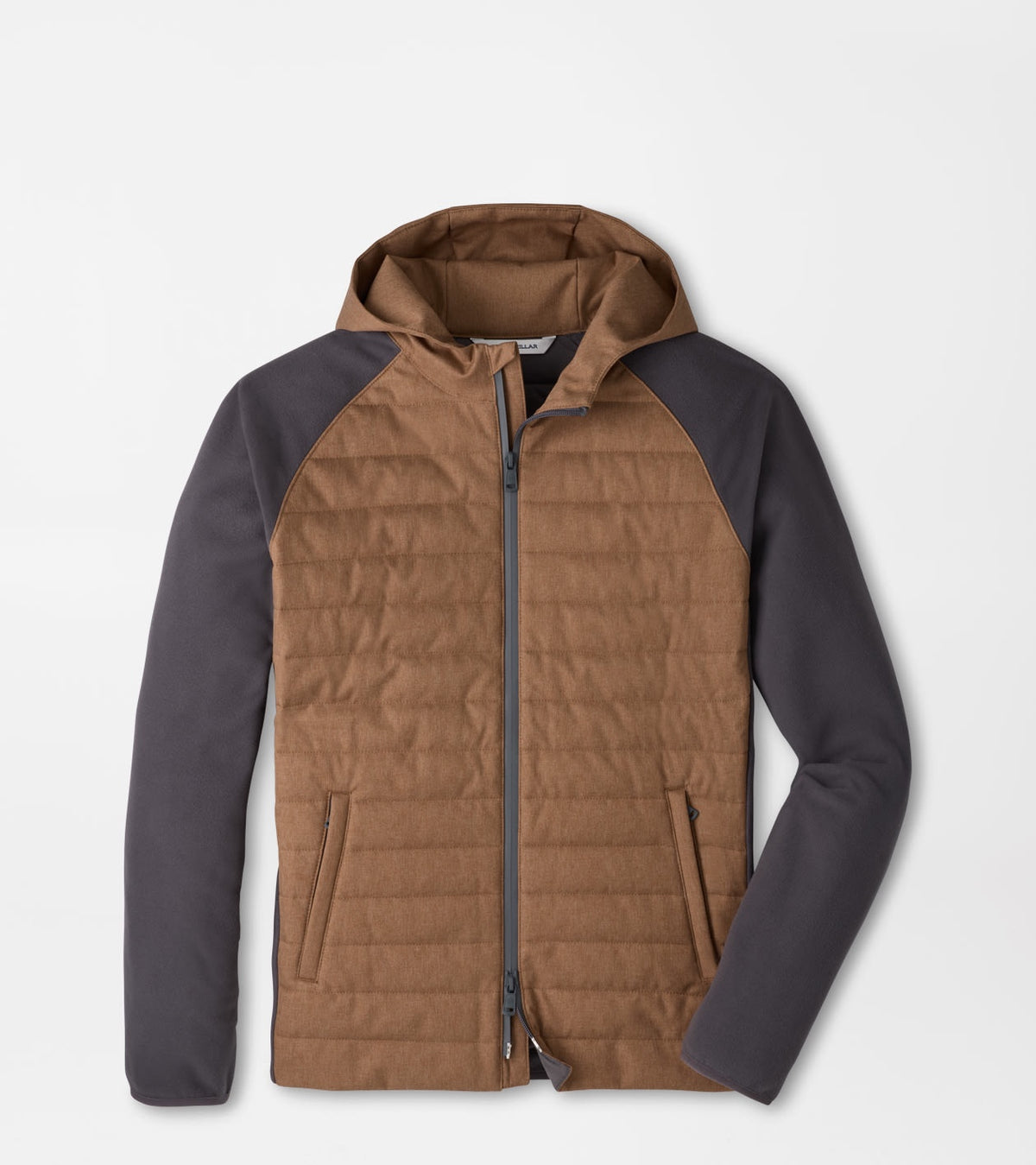 Peter Millar Parks Hybrid Hoodie Jacket in Dark Amber